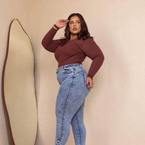 Calca Lycra Com Botao Plus Size