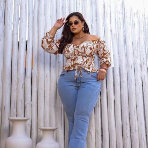 Calca Plus Size Flare Jeans Claro