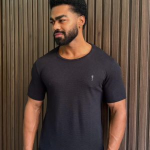 Camiseta Basic Manga Curta Bord Preta