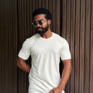 Camiseta Slim Manga Curta Bord Off White